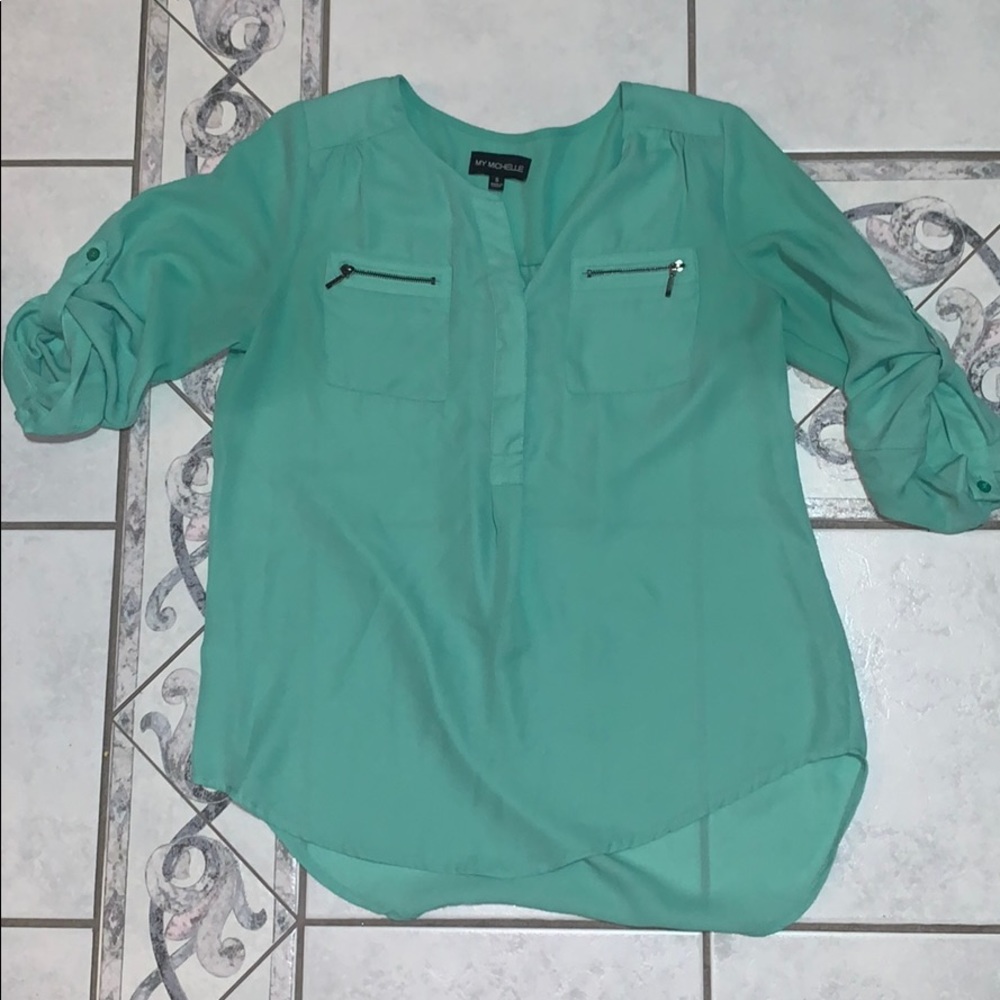 Mint green blouse